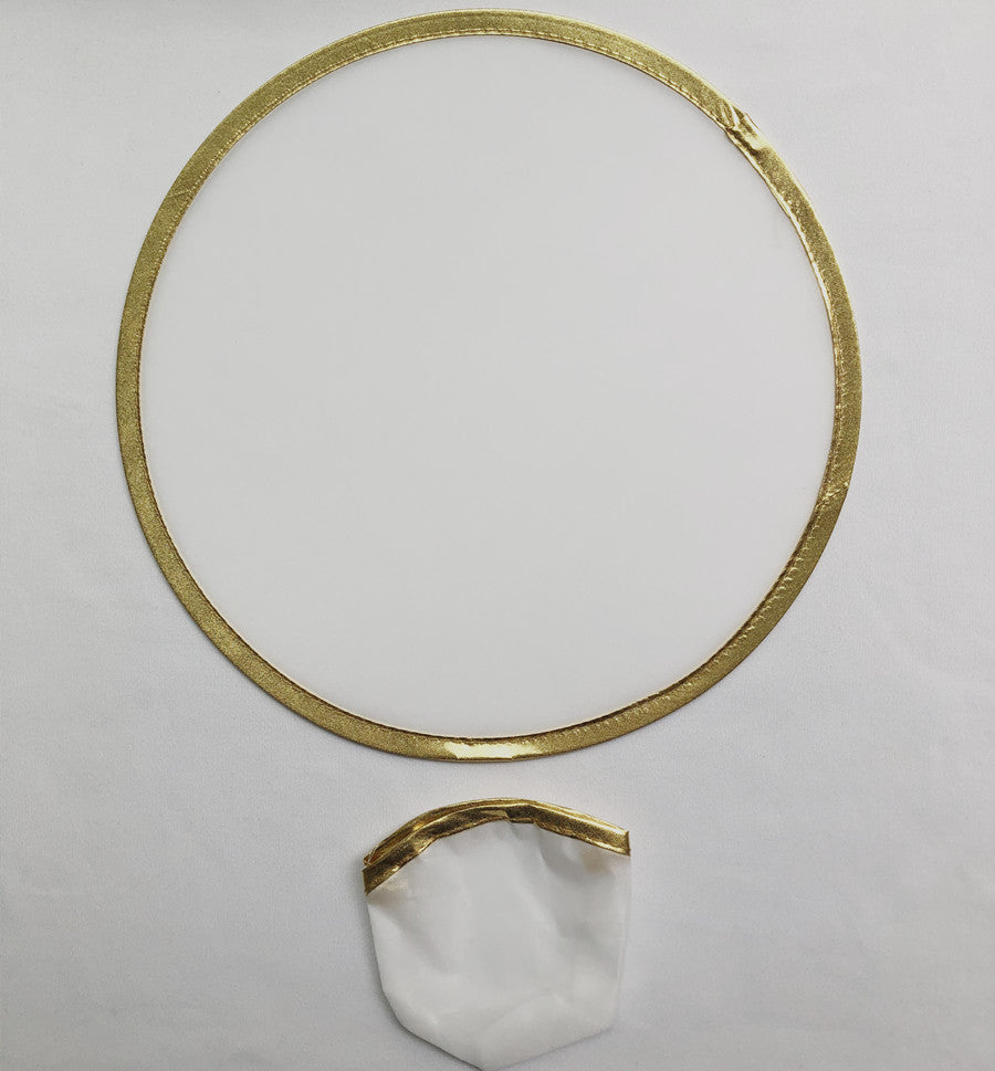 Copy of Round Sublimation Foldable Fan (Gold Rim) w/ Pouch