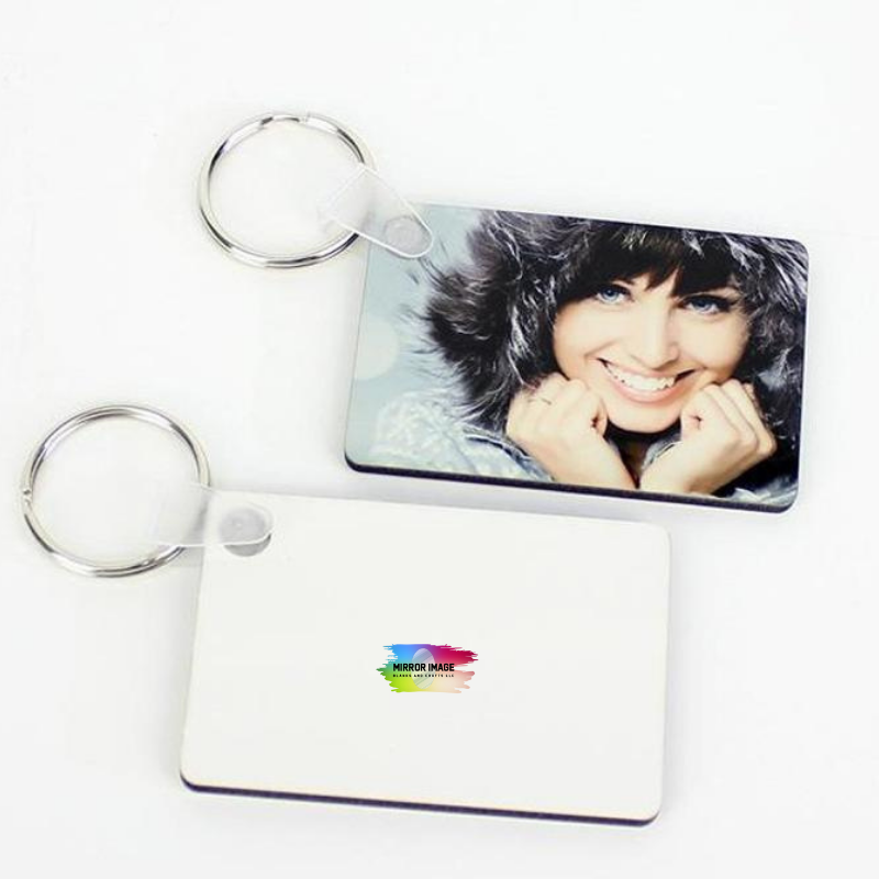 Rectangular Sublimation Double sided MDF Keychain – Mirror Image Blanks and  Crafts LLC